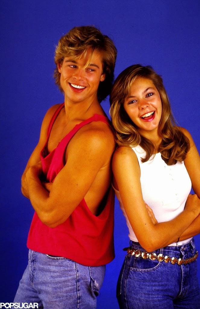 Vintage 1987 Studio Photos Of Brad Pitt In Neck Tank Tops
