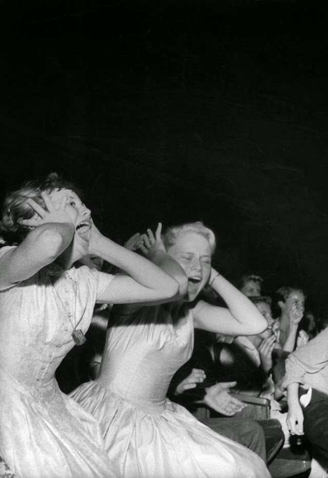 Teenage Fans Scream During Elvis' Appearance At The Florida Theatre.