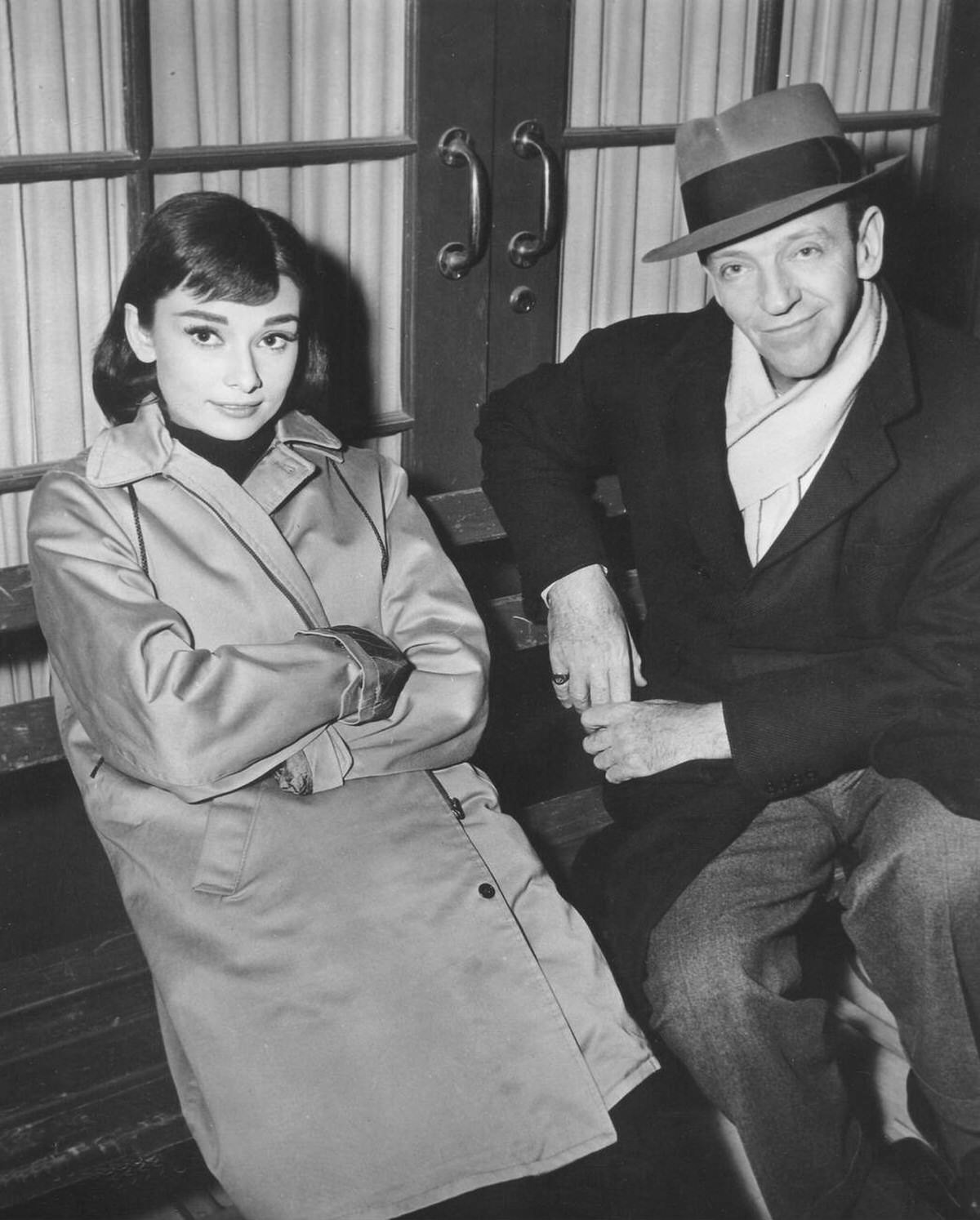 Audrey Hepburn And Fred Astaire In A Publicity Still, Funny Face, 1956