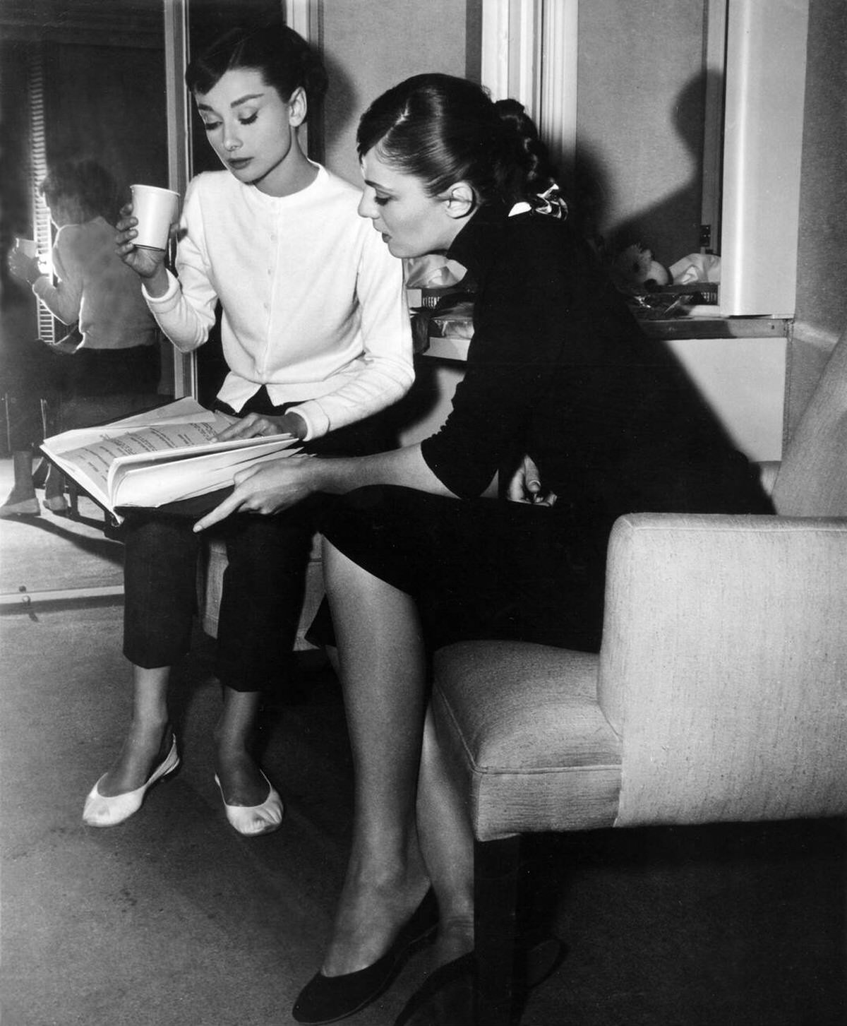 Audrey Hepburn During A Break In Filming, Funny Face, 1956