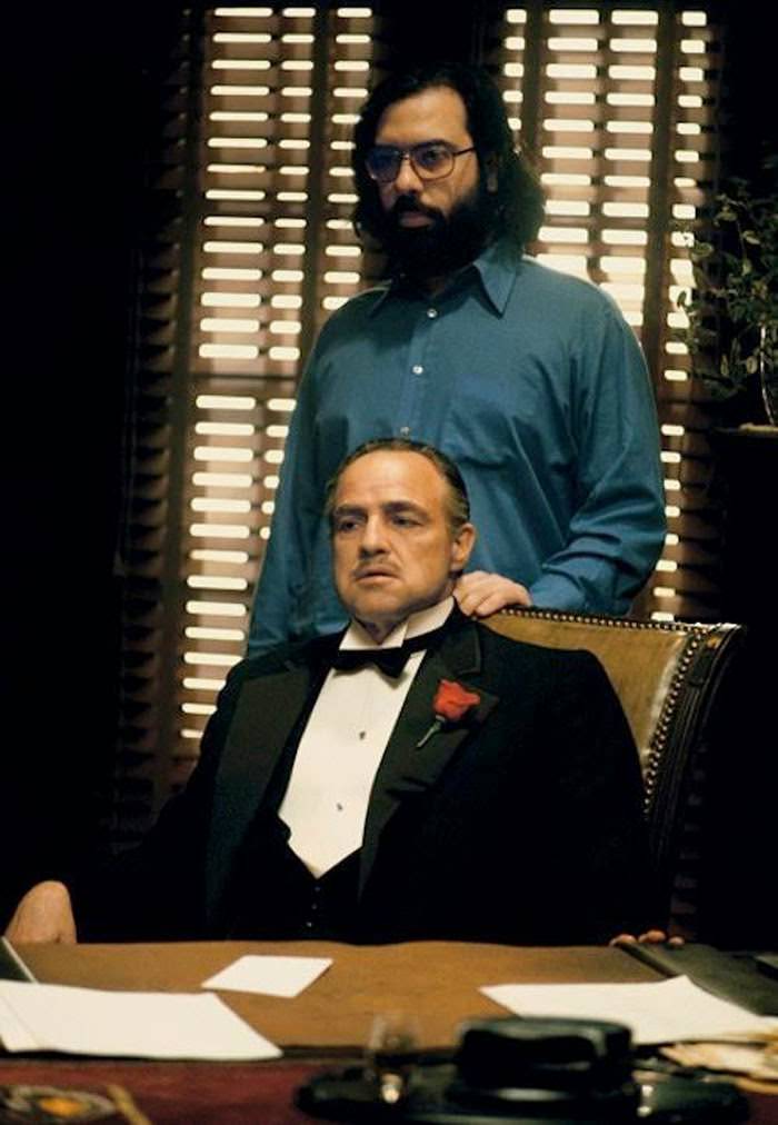 Francis Ford Coppola Sets Up An Early Scene With Marlon Brando.