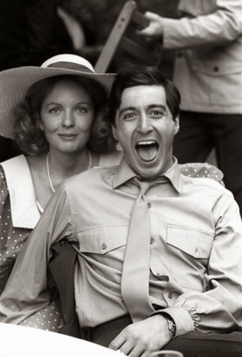 Diane Keaton And Pacino Break Character Between Takes.