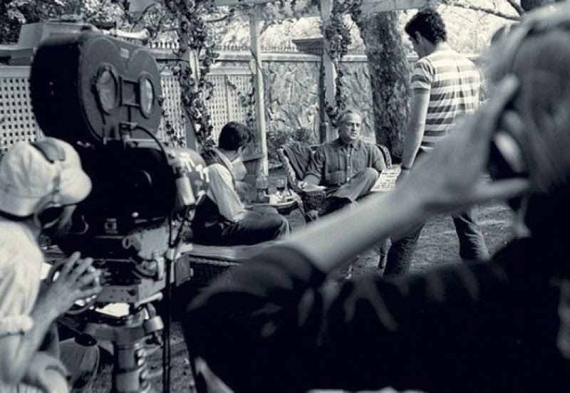 Pacino And Brando Rehearse A Scene.