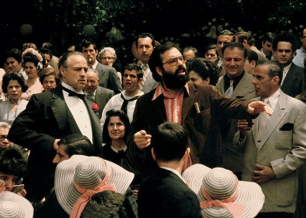 Coppola Directs Brando And The Cast In The Wedding Scene At The Start Of The Godfather.