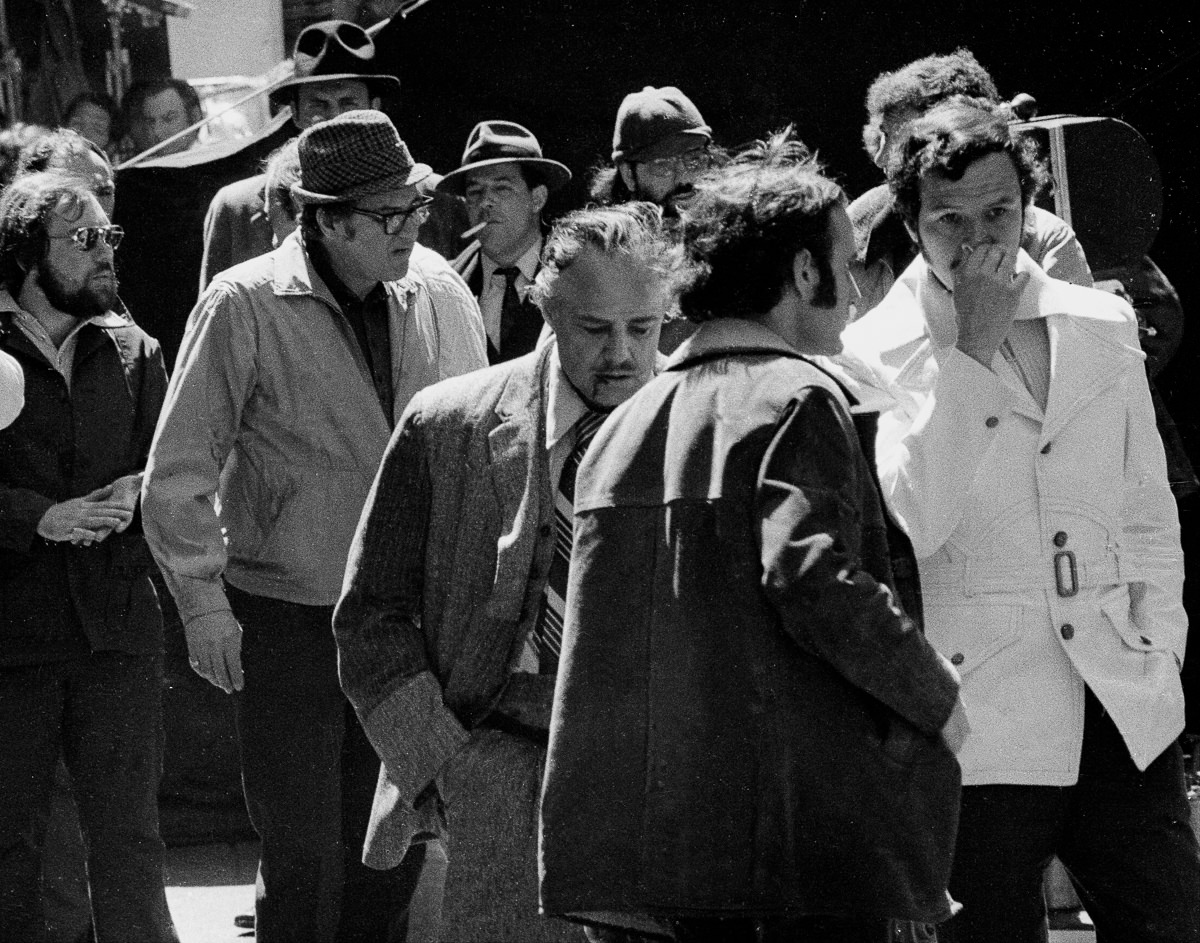 Stage Blood Drips From Brando'S Mouth After A Take Of The Shooting Scene.