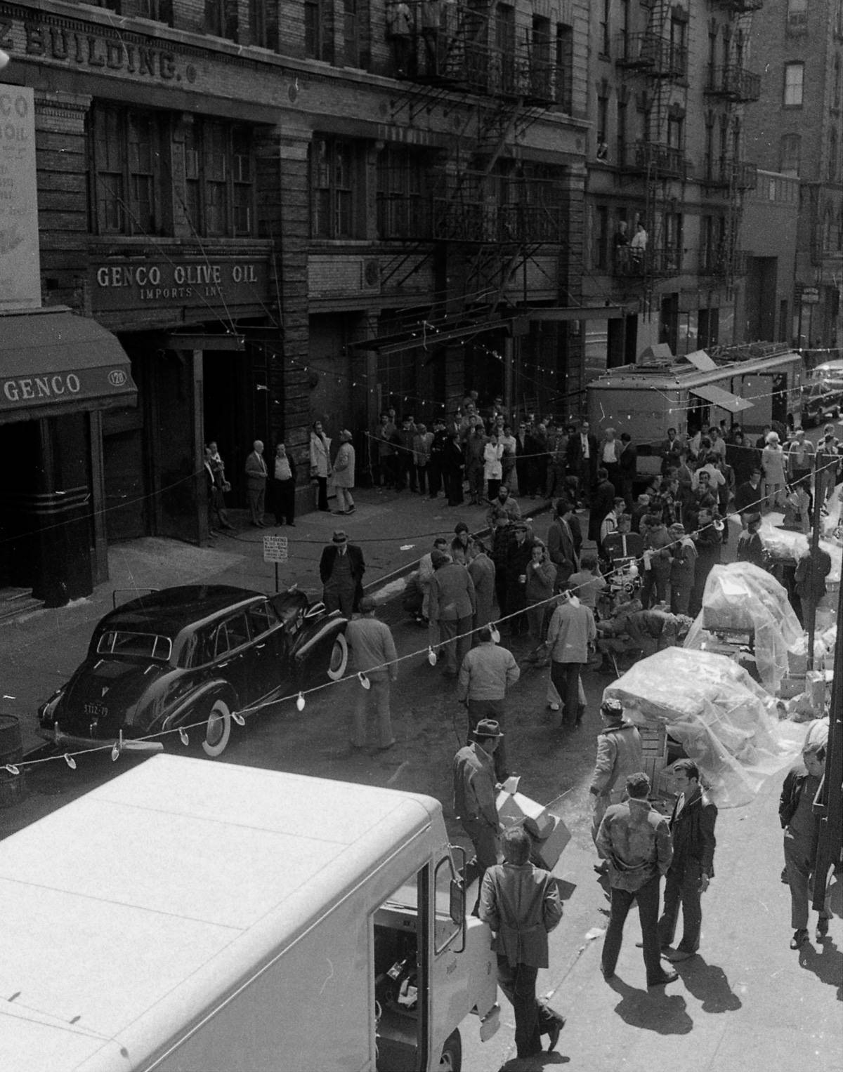 The Film Set In Front Of 128 Mott Street In New York'S Little Italy.