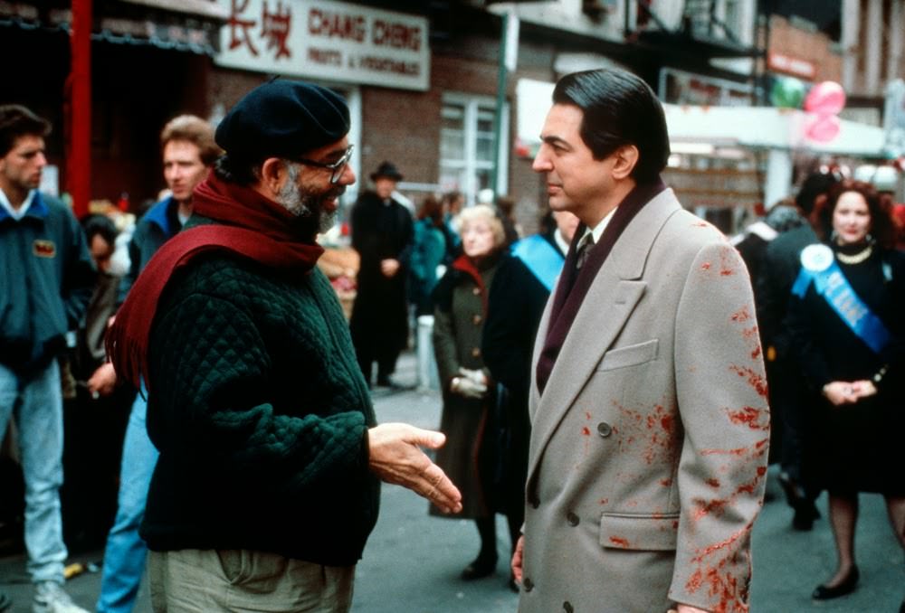 Joe Mantegna (Left) As The Fated Joey Zasa, Sharing A Convivial Moment With His Director Between Shots.