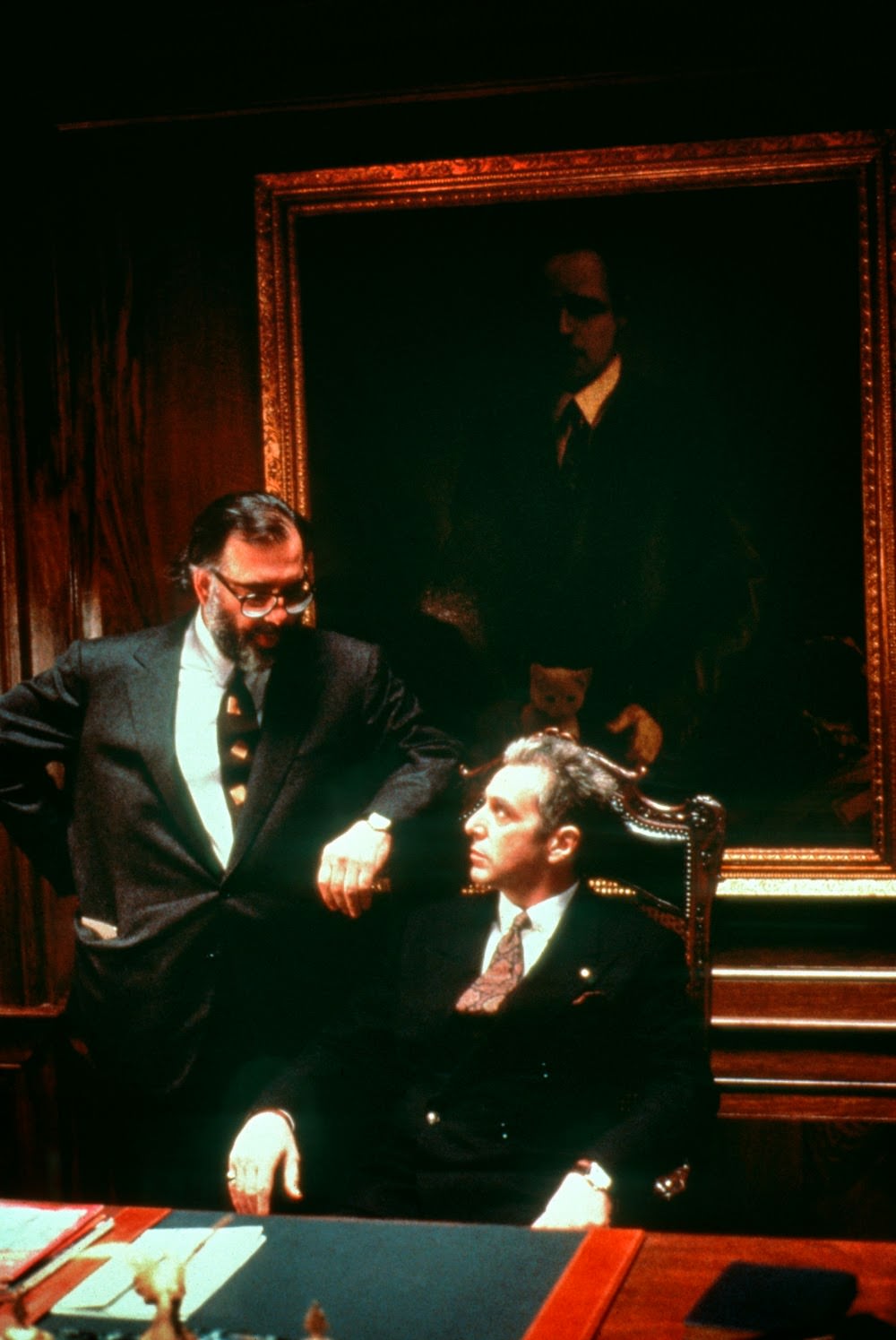 In A Position Of Power: Coppola With Al Pacino As The Ageing Michael Corleone.