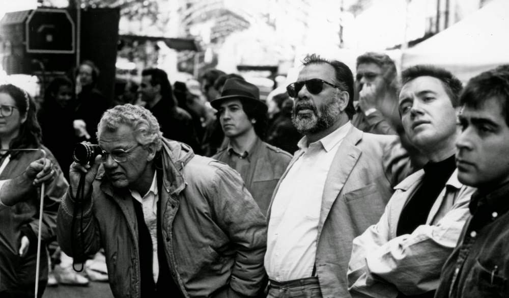 Cinematographer Gordon Willis Frames A Shot. Willis Shot All Three Part Of The Godfather Trilogy, Finally Receiving An Overdue Oscar Nomination For His Work On The Final Part. He Lost To Dean Semler For Dances With Wolves.