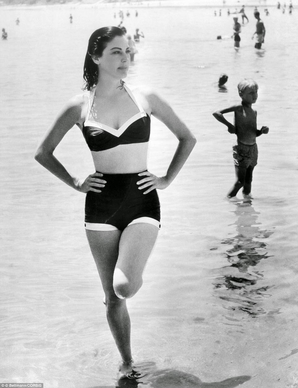 Ava Gardner Hits The Beach Some Time In The 1940S.