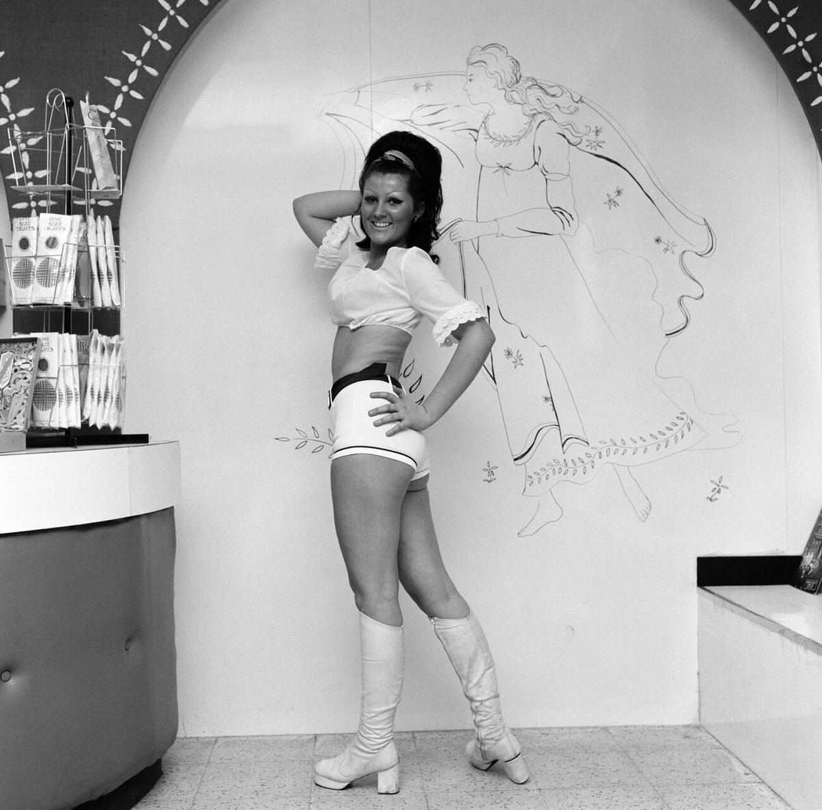 Women Wearing Hotpant At Dundas Arcade In Middlesbrough, 1973