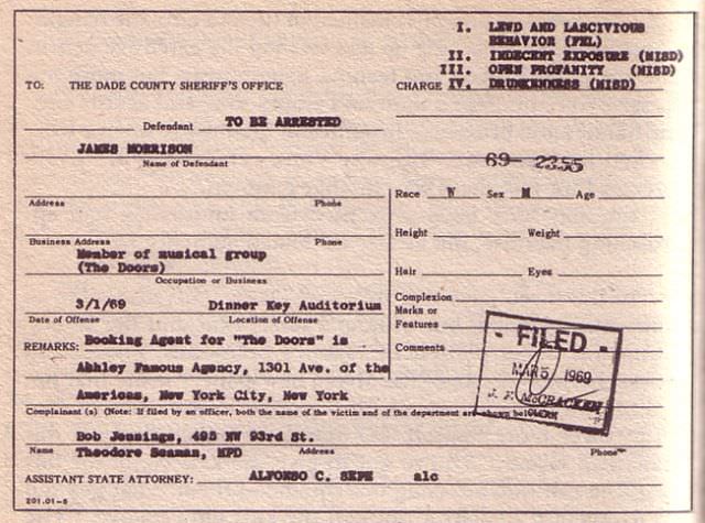 What Really Happened During Jim Morrison’s 1969 Indecent Exposure Scandal In The Miami Incident
