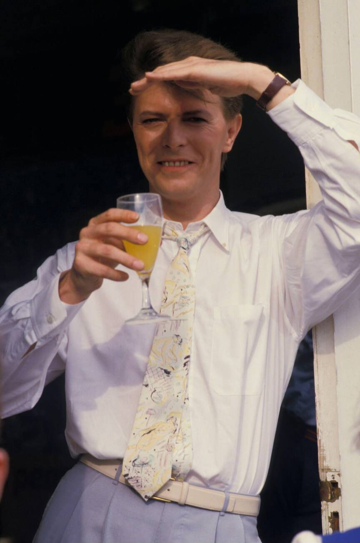David Bowie At Battersea Heliport On The Day Of The Live Aid Concert, 1985