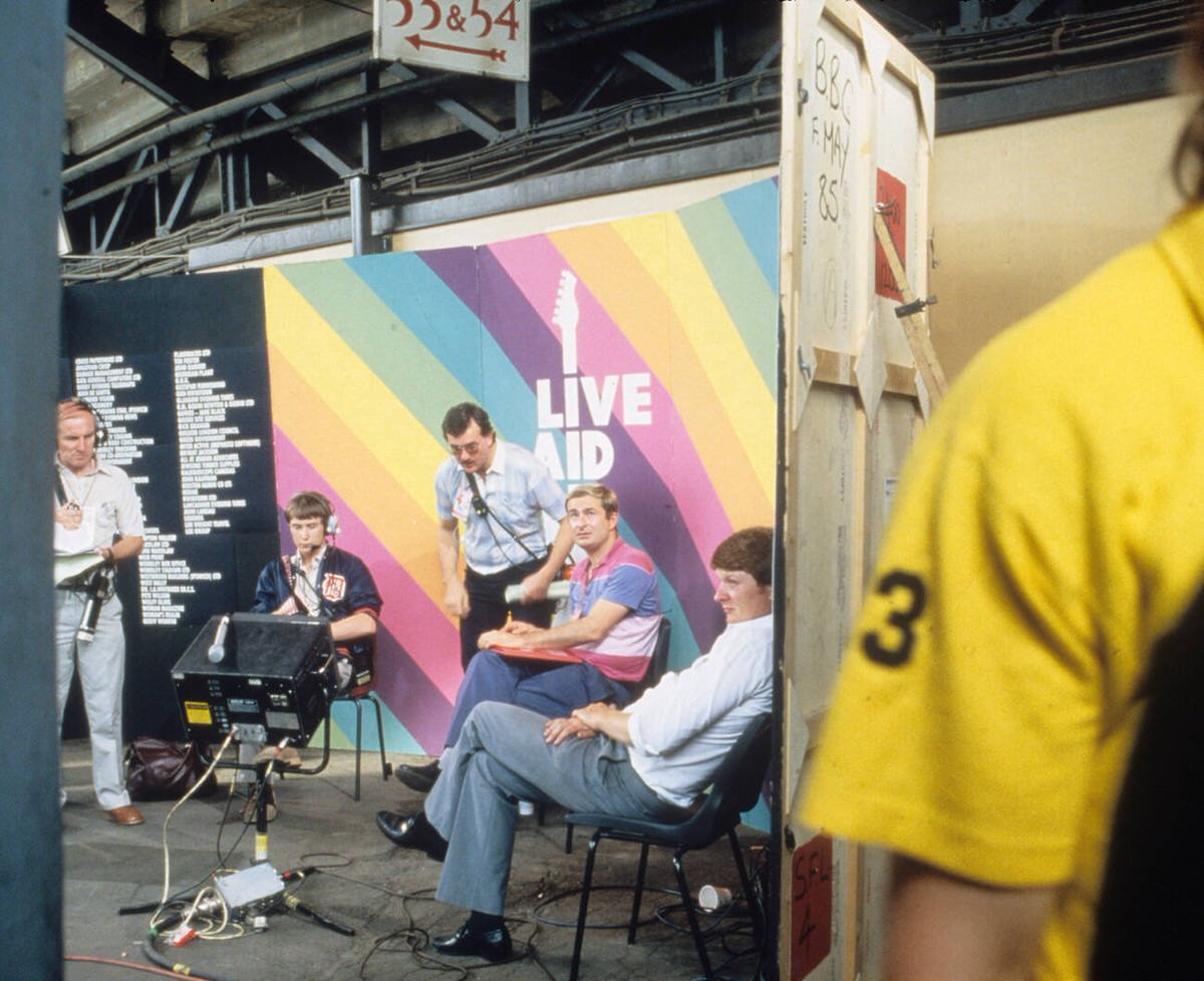 Backstage At Live Aid, Wembley Stadium, 1985