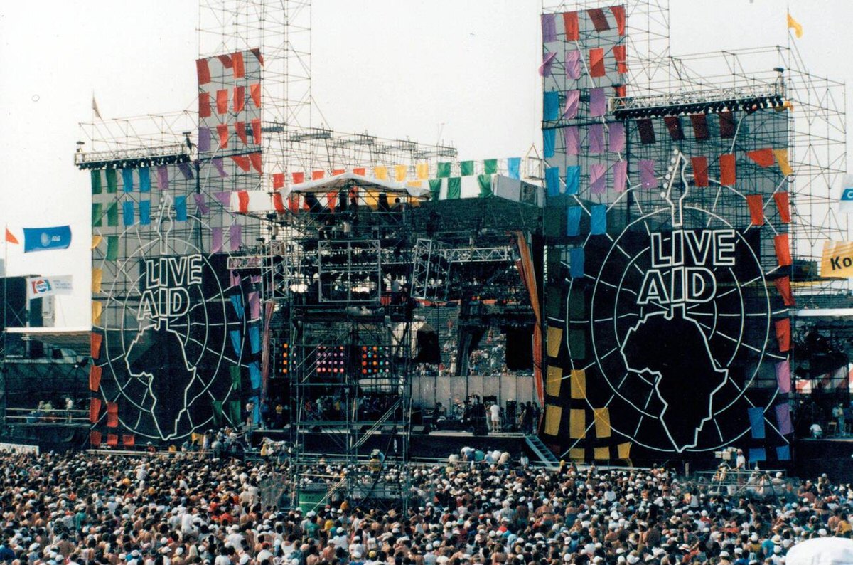Atmosphere At The Live Aid Concert In Philadelphia, 1985