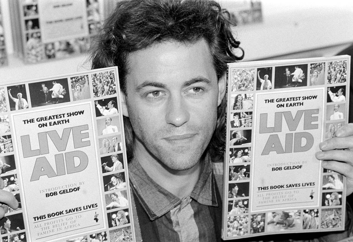 Bob Geldof Promoting The Live Aid Book In London, 1985