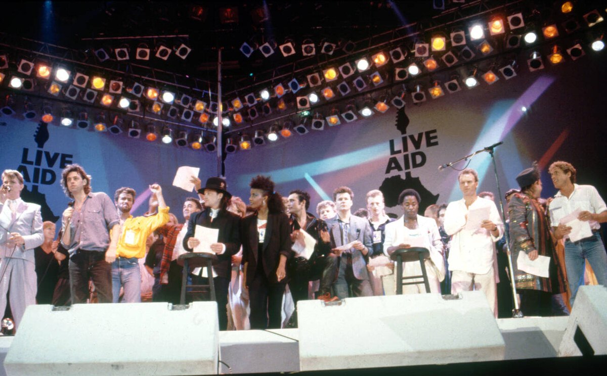 Performers On Stage For The Grand Finale Of Live Aid At Wembley Stadium, 1985