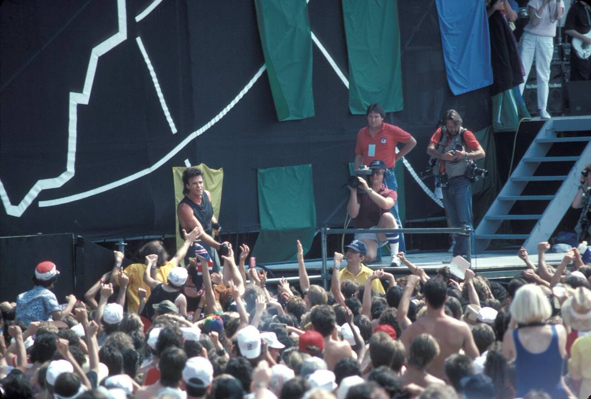 Rick Springfield Performing At Live Aid In Philadelphia, 1985