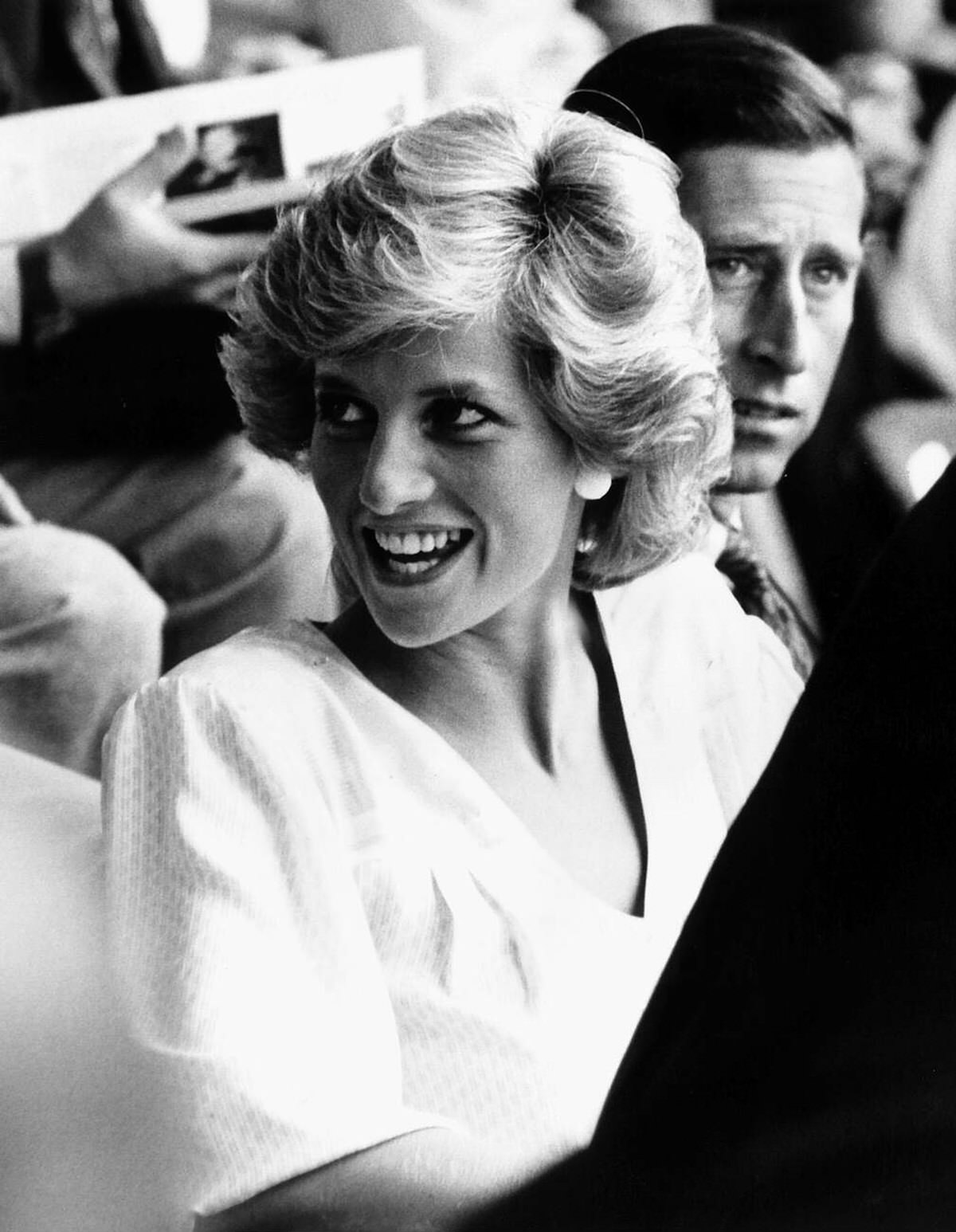 Princess Diana And Prince Charles At The Live Aid Concert At Wembley Stadium, 1985