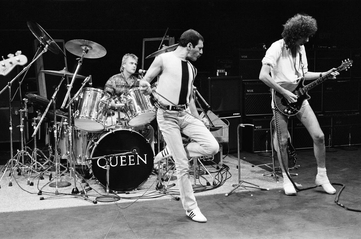 Queen Rehearsing For Live Aid At The Shaw Theatre, 1985