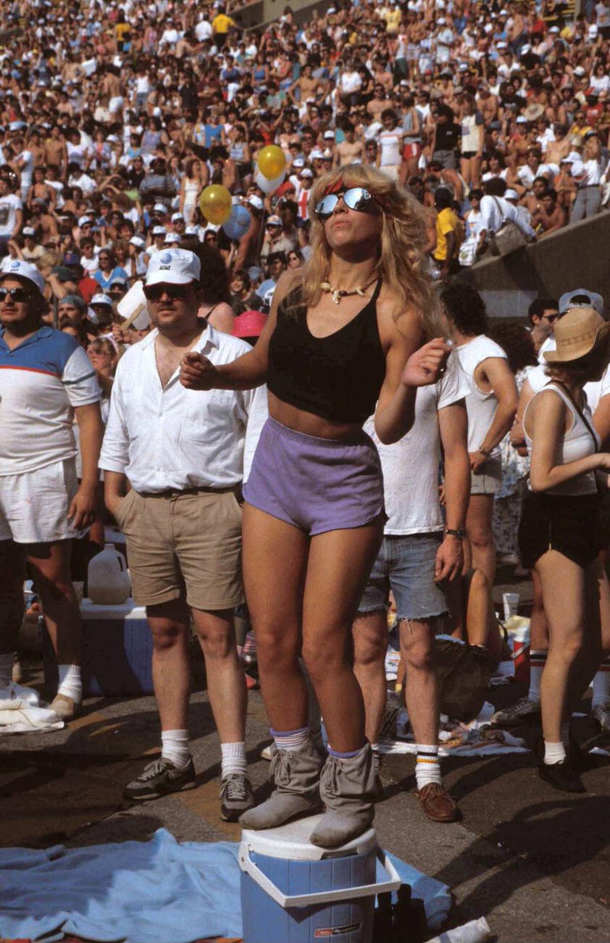 Crowds At The Live Aid Concert In Philadelphia, 1985