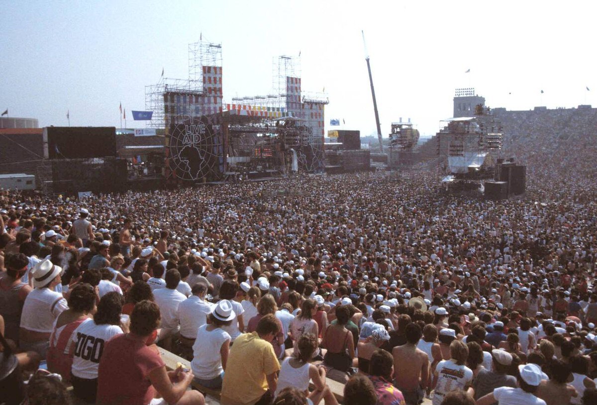 Crowds At The Live Aid Concert In Philadelphia, 1985