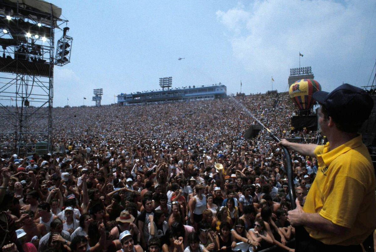 Crowds At The Live Aid Concert In Philadelphia, 1985