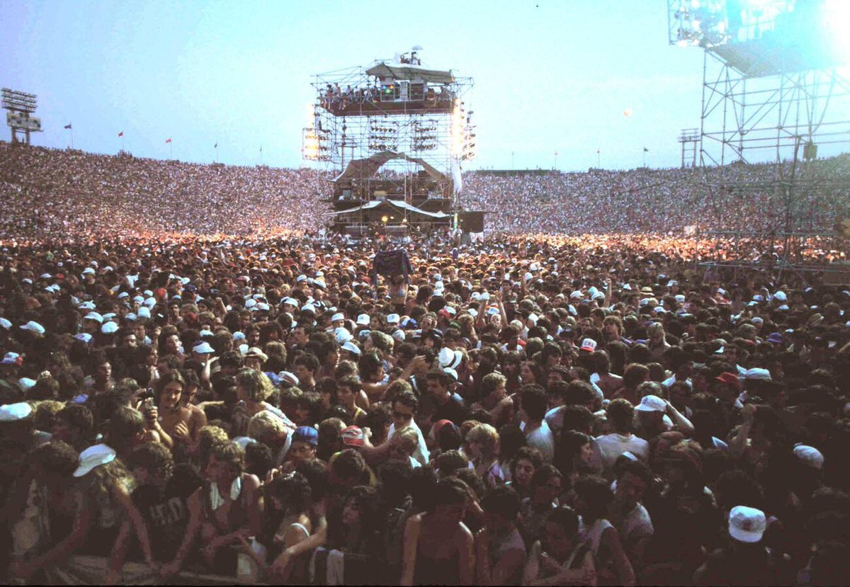 Crowds At The Live Aid Concert In Philadelphia, 1985