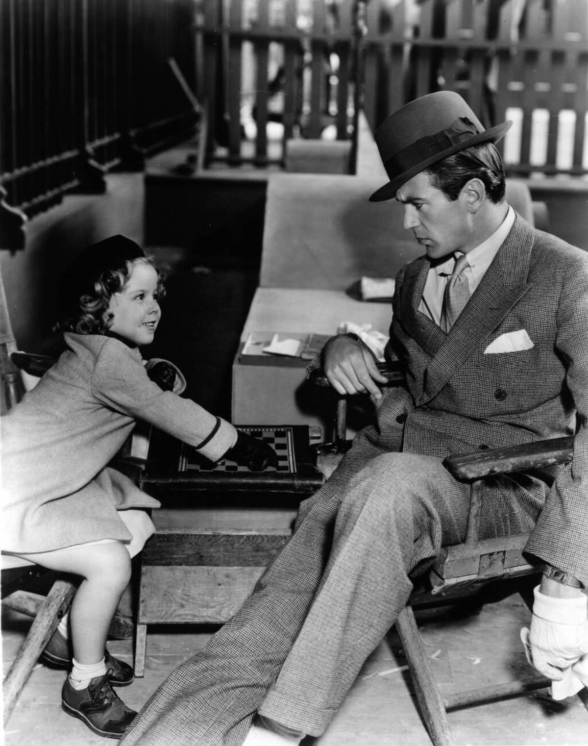 Gary Cooper And Shirley Temple On Set, Now And Forever, 1934
