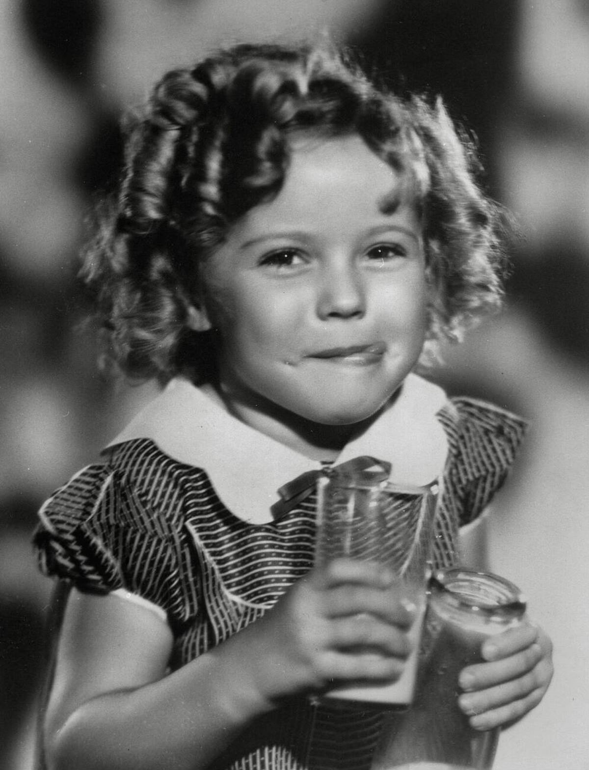 Shirley Temple With A Glass Of Milk, 1934