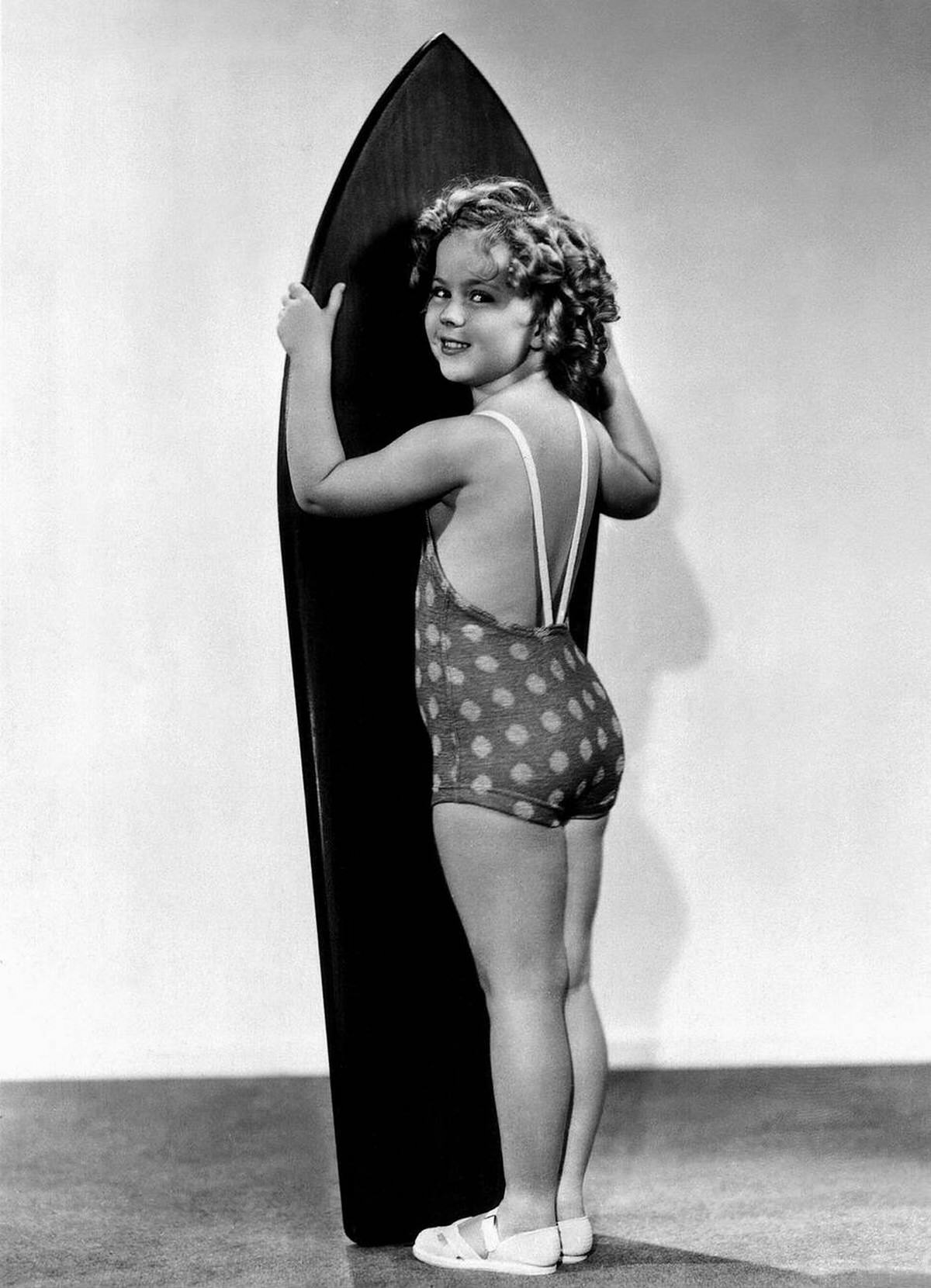 Shirley Temple With A Surfboard, 1934