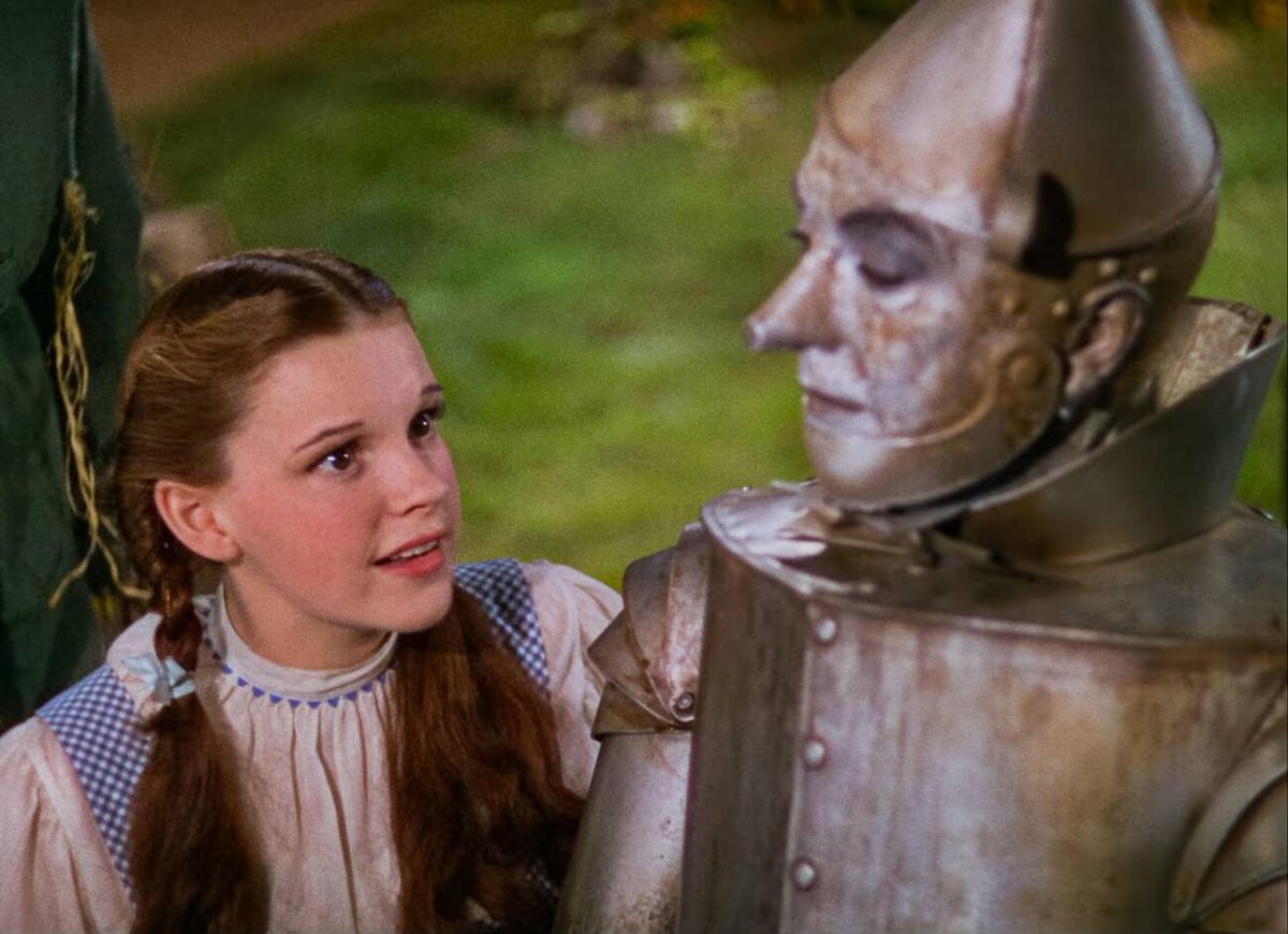 Judy Garland And Jack Haley In A Scene From The Film, The Wizard Of Oz, 1939