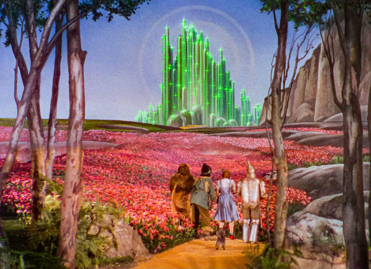 Judy Garland, Ray Bolger, Jack Haley, And Bert Lahr In A Scene From The Film, The Wizard Of Oz, 1939