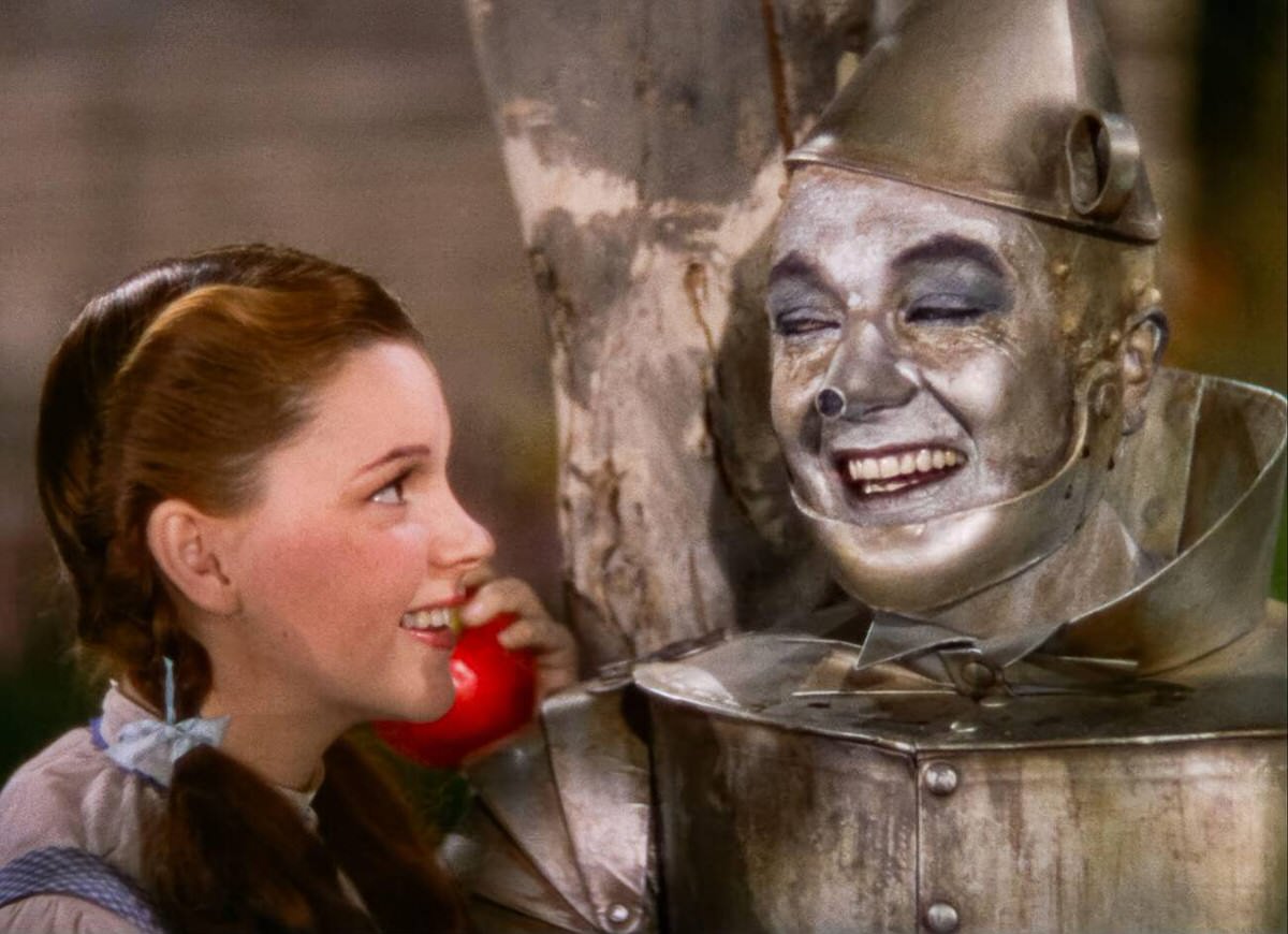 Judy Garland And Jack Haley In A Scene From The Film, The Wizard Of Oz, 1939