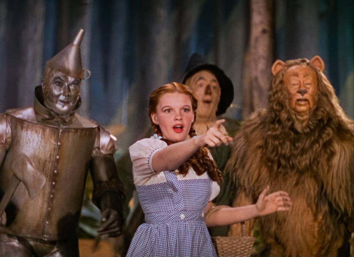 Judy Garland, Ray Bolger, Jack Haley, And Bert Lahr In A Scene From The Film, The Wizard Of Oz, 1939