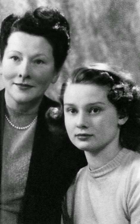 Audrey Hepburn And Her Mother, Baroness Ella Van Heemstra, C. 1946.