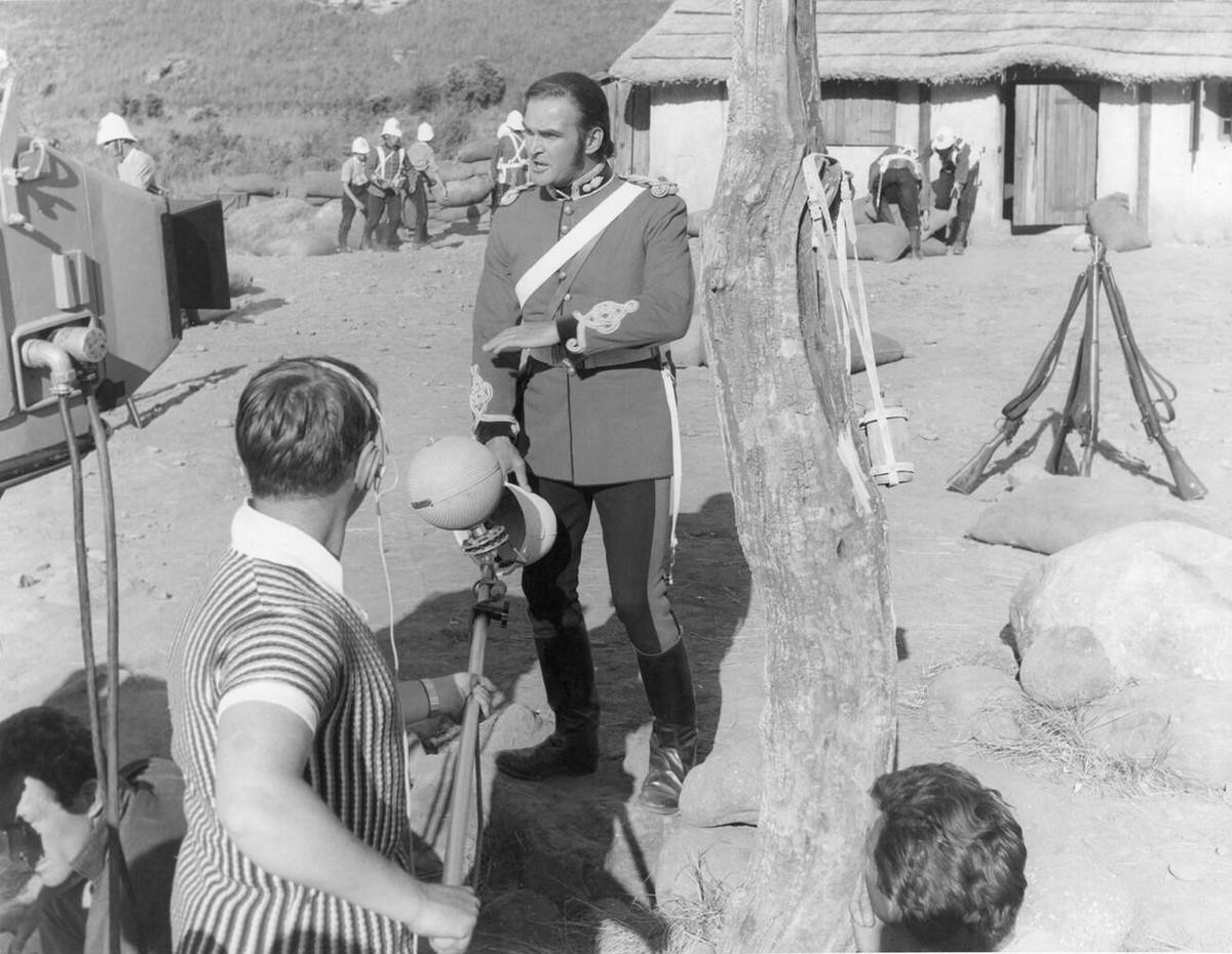 Stanley Baker Filming A Scene, Zulu, 1964