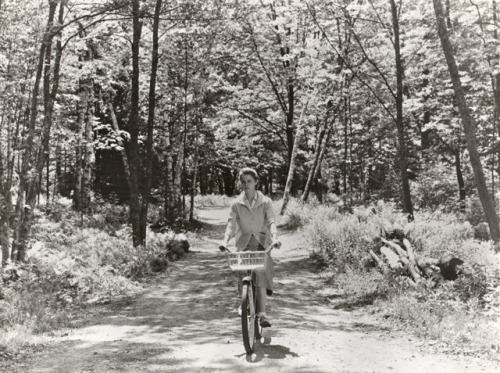 Diane Varsi Rides A Bike