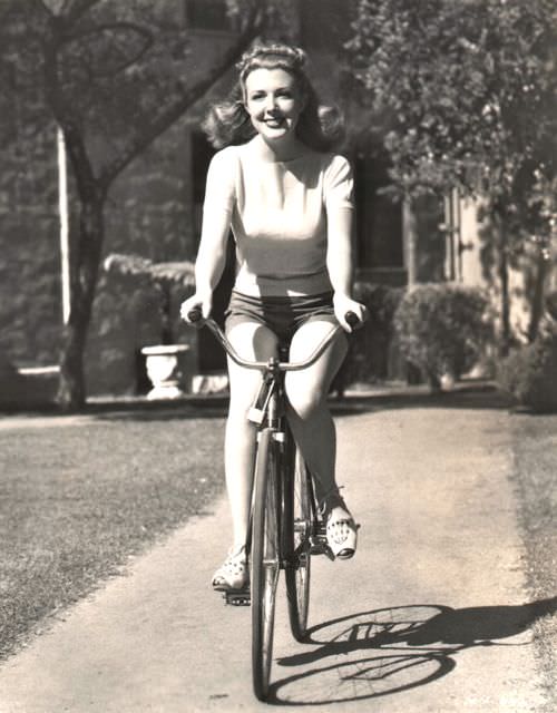 Virginia Vale Rides A Bike.