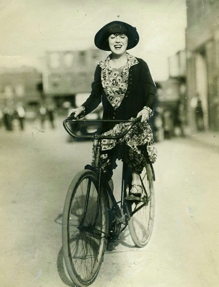 Mabel Normand Rides A Bike.