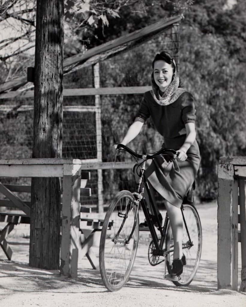 Olivia De Havilland Rides A Bike. Happy 99Th!