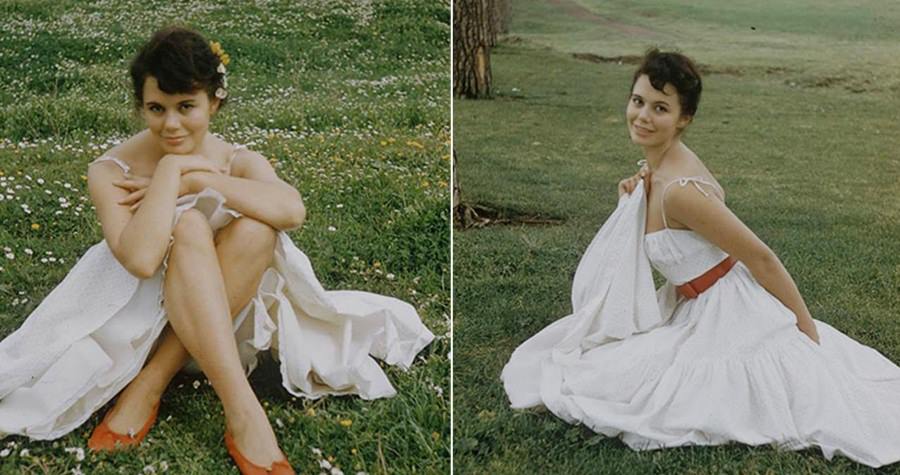 Georgia Moll White Dress 1950S