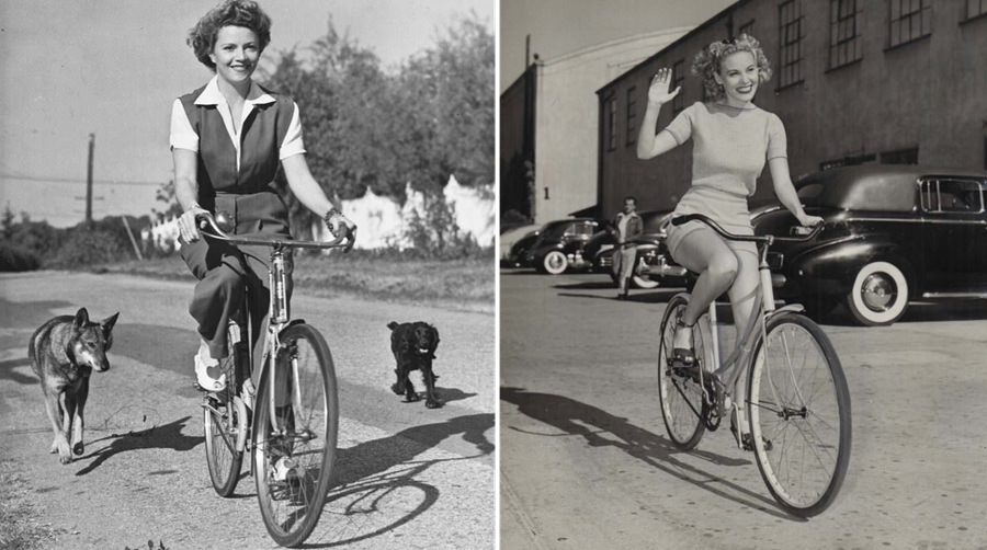 Actresses Riding Bikes